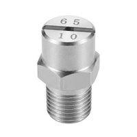 1/4 Inch Stainless Steel Flat Nozzle, Pressure Spray Nozzle, HVVL Flat Spray Head for Cleaning, Uniform Spray Pattern Industr