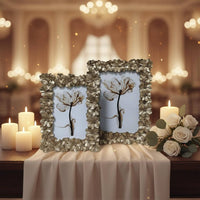 Vintage Gold Photo Frame Versatile Display Gold Baroque Frame Easel Rear Crystal-Clear Glass for Partners, Bedroom