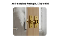 Multi-Angle Installation Sliding Door Latch Resistant Sliding Door Privacy Latch Rust-Proof Waterproof for DIY Enthusiasts, Homeowners, Renters, Bathroom, Bedroom, Cabinets, Wardrobe