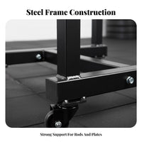 Barbell and Plate Storage Rack Space Saving Barbell and Weight Disc Holder Heavy Duty Vertical Weight Stand for Personal Trainers, Fitness Studio