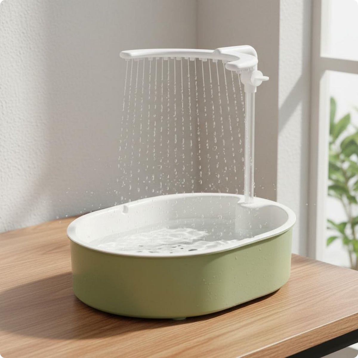 Circulating Bird Shower Large Capacity Automatic Bird Bath