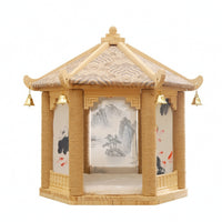 Cat House with Scratching Posts Peaked Roof Cat Bed with Scratcher Indoor Furniture for Cats, Pet Owners