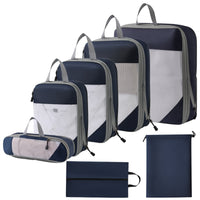 7 Pieces Travel Packing Cubes Mesh Luggage Organizer Set Portable for Travelers
