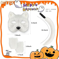 Wolf Headband for Halloween Costume - Plush Animal Ears Headband