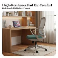 Adjustable Height Ergonomic Mesh Back Chair 360° Swivel Office Furniture 3D Support Quiet Casters for Telecommuting Workers, Students, Gamers, Meeting Room