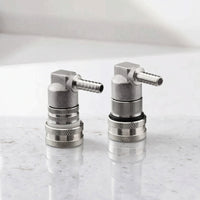 Ball Lock Disconnect with Elbow Leakproof Ball Lock Keg Fitting Easy to Install   Keg Quick Disconnect for Household Fermentation