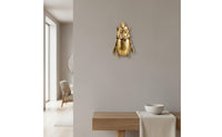 Unique Design Rhinoceros Beetle Wall Hanging Intricate Details Golden Beetle Wall Decor Easy to Hang for Living Room, Entryway, Office