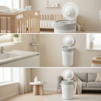 Trash Can with Lid Sleek Trash Bin with Lid Modern for Bathroom, Nursery