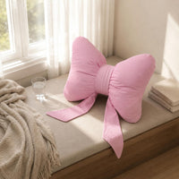 Decorative Bow Pillow Padded Bow Cushion Stitched for Bed