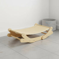 Cat Rocking Swing Breathable Elevated Cat Lounger Built-in Scratch Pad