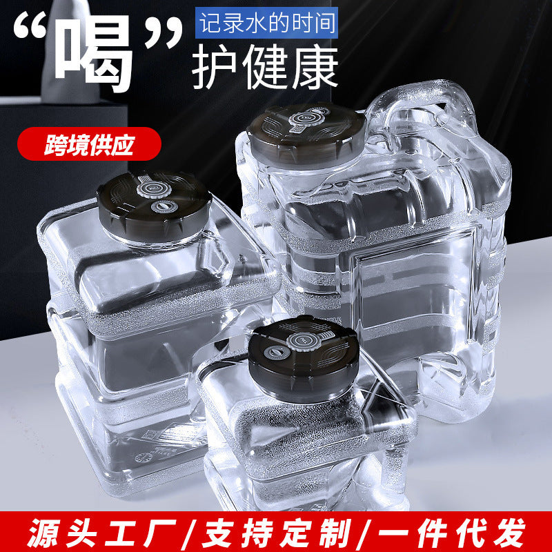 PC Outdoor Water Bucket, Transparent Pure Mineral Water Bucket for Home, Tea Table, and Water Dispenser