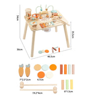 Wooden Busy Table Interactive Educational Activity Activity Table Toy Sturdy Non for Toddlers, Playroom, Nursery
