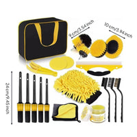 Multifunctional Drill Brush Car Cleaning Kit Quick Change Shaft Auto Detailing Drill Brush Set Time Saving