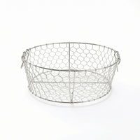 Stainless Steel Colander with Feet Handwoven Colander with Resting Feet Lightweight Wire Mesh Basket for Kitchen Sink, Countertop, Pantry