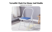 Padded Seat Iyengar Mind-Body Practice Chair Stable Design Folding Mind-Body Practice Chair Non-Slip Feet Fitness Equipment Portable and Space-Saving for Beginners, Seniors, Home Gym
