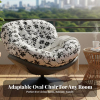 Enveloping Design revolving shell-shaped-shaped Chair Retro visual appeal accentuateduate Seating Highrear rearrest Indoor Furniture gentle texture for Readers, Interior Decorators, homeowners, Living Room, Lounge Area, perusing Corner, Home Office