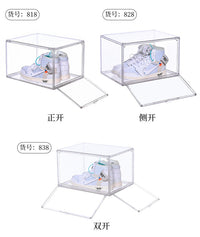 亚马逊组装式双开门鞋盒高透明展示组合鞋墙加厚防尘磁吸式鞋盒