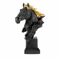 Tabletop Horse Statue Sculpted Horse Head Statue Decorative for Bookshelf