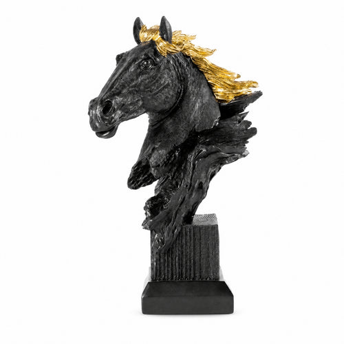 Tabletop Horse Statue Sculpted Horse Head Statue Decorative for Bookshelf