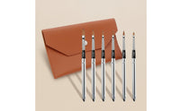6 Pieces Travel Watercolor Brush Set Compact Retractable Artist Brushes Soft Bristles Portable Artist Set for Artists, Students