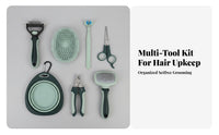 Portable Grooming Kit with Carrying Case Organized Pet Grooming Kit with Scissors Ergonomic Non-Slip for Home, Travel