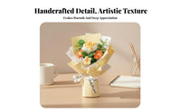 Everlasting Flowers Knitted Yarn Flower Arrangement Long-Lasting Crochet Flower Arrangement No Maintenance Gift Item With LED Lights for Girlfriend, Partners, Valentine's Day, Birthdays, Home Decor, Living Room