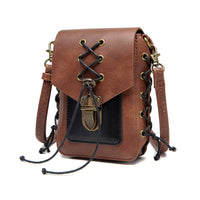 GEARDUKE Medieval Steampunk Retro Women's Small Crossbody Bag with Contrast Color
