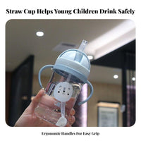Young Child Sippy Cup Leak-Resistant Child S Straw Water Bottle Portable Young Child Straw Cup for Young Children, Parents, Kindergarten, Daycare