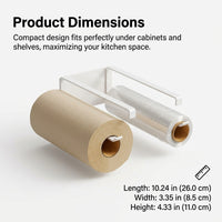Cabinet and Drawer Wall Mounted Holder for Hanging Kitchen Paper Roll Under Towel No Drill for Home Cook