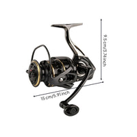 Rotating Fishing Reel All-Metal Rotating Reel Freshwater Rugged for Anglers