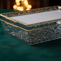 Ice Chilled Serving Tray with Lid Easy to Clean Rectangular Food Chiller Platter