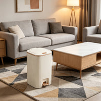 Trash Can with Foot Pedal Hands-Effortless Wastebasket Long-Lasting for Bathroom