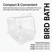 Bird Feeder Bath Combo Hanging, Transparent Acrylic Bird Bath Feeder Station for #variant:Bird bathtub