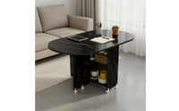 Multi-Functional Folding Dining Table with Wheels Movable Mobile Kitchen Table with Storage Sturdy Structure Household Furniture for Apartments