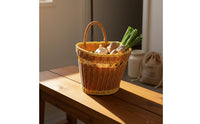Woven Hanging Basket With Handle Hanging Woven Basket Long-Lasting for Bathroom