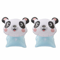 2 Pieces Thickened Material Ice Cream Arm Floaties PVC Inflatable Arm Bands Strong Buoyancy Cartoon Swim Sleeves Easy to Inflate & Deflate for Toddlers, Beginners, Beach