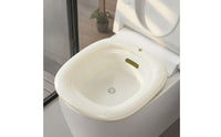 Press-to-Drain Sitz Bath with Drain Plug Smooth Toilet Sitz Bath Compact Temperature Resistant for Moms