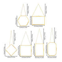 6 Pieces Hanging Glass Frame Easy to Hang Home Decoration