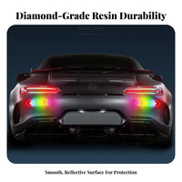 2 Pieces Self Car Reflective Sticker Easy to Install Reflective Car Sticker Waterproof for Drivers, Low Light Conditions, Parking