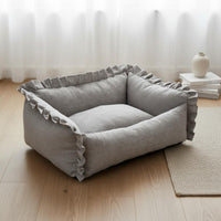 Washable Dog Couch Bed Soft and Comfy Removable Cover Pet Bed Pillow Design
