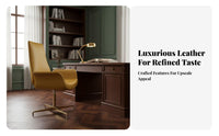 Upholstered Rotating Armchair Luxury & Design Workplace Seating High Spinerest Height Adjustable for Executives, Teenagers