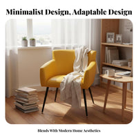 Curved Rear Tub Chair Comfortable Rearrest Upholstered Barrel Armchair Versatile Use Ergonomic Design for Students, Home Office