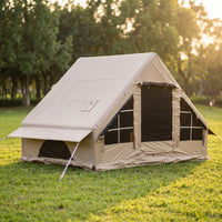 Blackout Inflatable Tent with Mesh Openings Easy Setup Inflatable Tent Spacious Windproof for Backyard