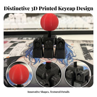 3D-Printed Arcade Joystick Keycap PLA WASD Joystick Cap Mechanical WASD Keycap Ball Top for Gamers