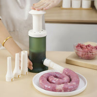 Sausage Maker with Tubes Hand-Operated Manual Sausage Stuffer Food-Grade