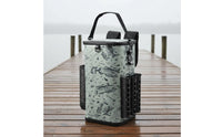 Tackle Backpack with Rod Holders EVA Hard-Shell Fishing Backpack Fishing Gear Bag Two Shoulder Straps Zippered Top