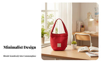 Small Canvas Hand-Carried Bag Korean design Meal Tote Minimalist Design for Women