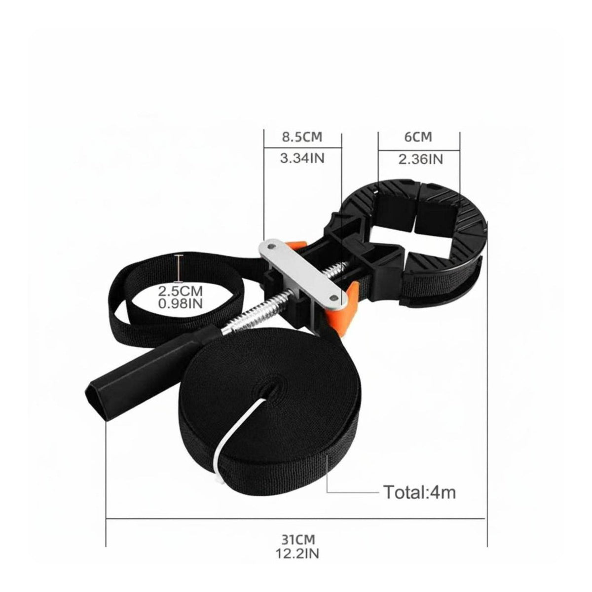 Quick Release Strap Clamp Even Pressure Woodworking Belt Clamp Heavy Duty