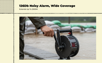 Metal hand crank emergency alarm