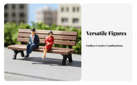 Architectural Model People DIY Crafting Sand Table Miniature People Paintable Tiny Figurines for Designers, Hobbyists, Dioramas, Dollhouses